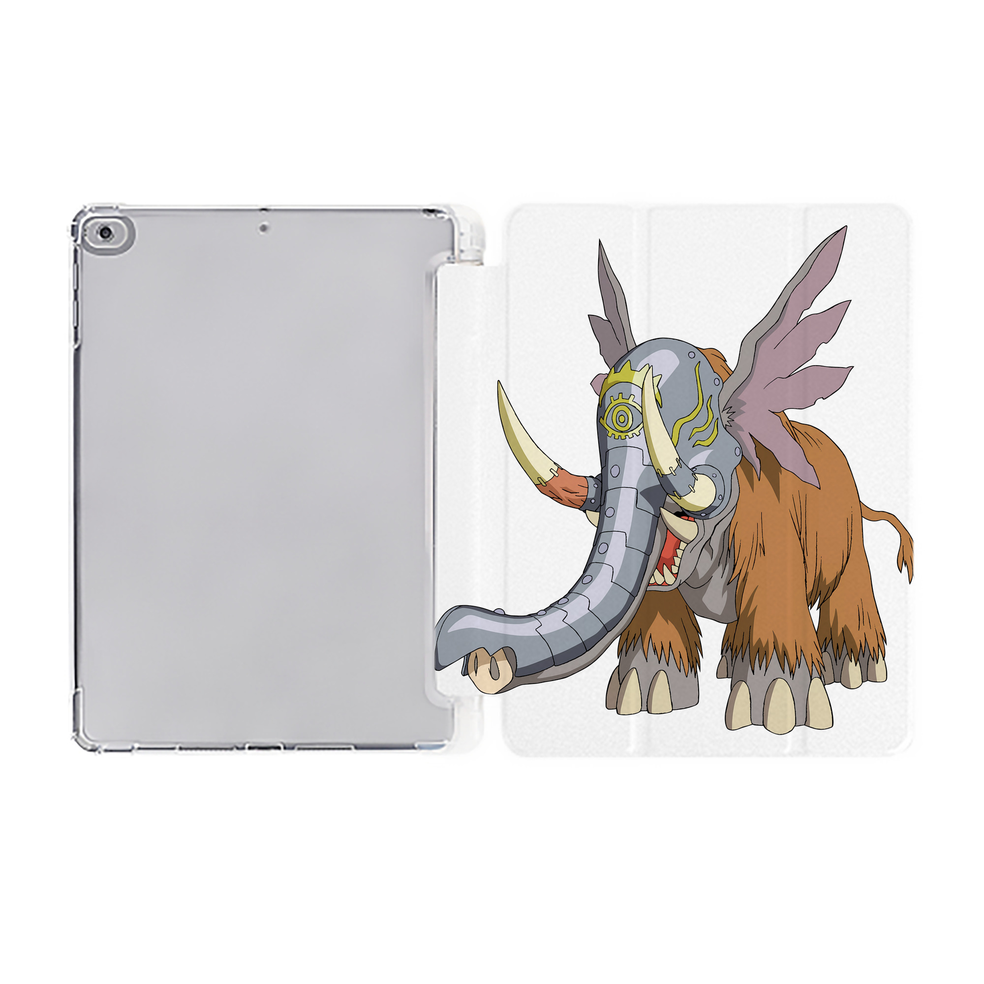 （画像用） Digimon デジタルモンスター/デジモン IPad ケース ペン収納付き 三つ折りスタンド PUレザー×シリコン 対応機種9.5/10.5/10.9インチ
